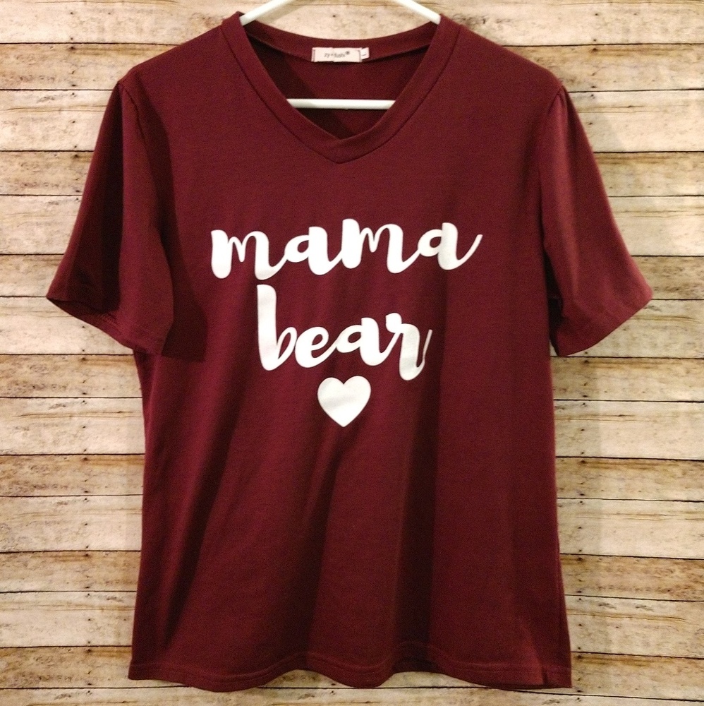 4/$10 Zy + Fushi Mama Bear Tee L